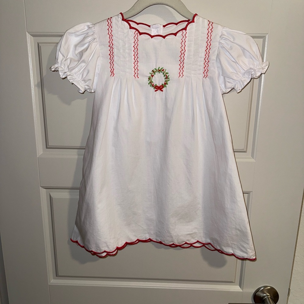 Christmas Dress (Embroidered Wreath details)